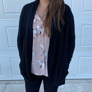 Bamboo Chic Lite Circle Cardigan, Black, Size XS/S